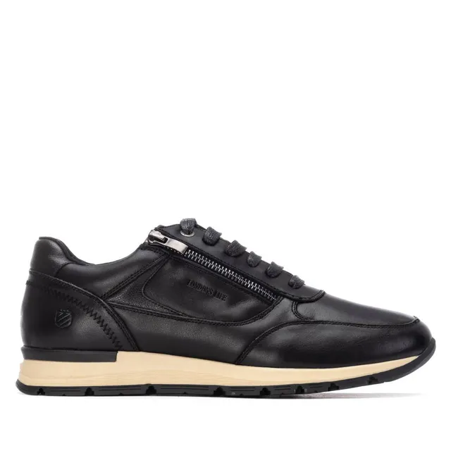 Carmela 16267704 baskets homme noir cuir lacets zip