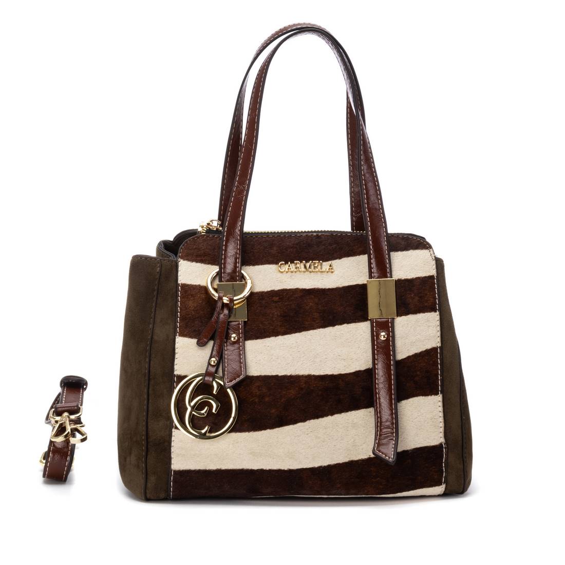 Carmela 18618403 sac main vert kaki textile