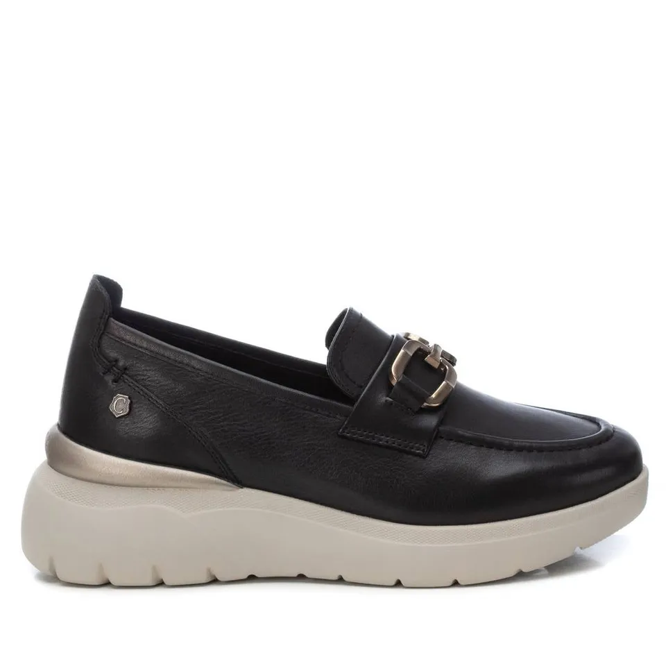 Carmela 16183701 mocassins cuir noir semelle sport