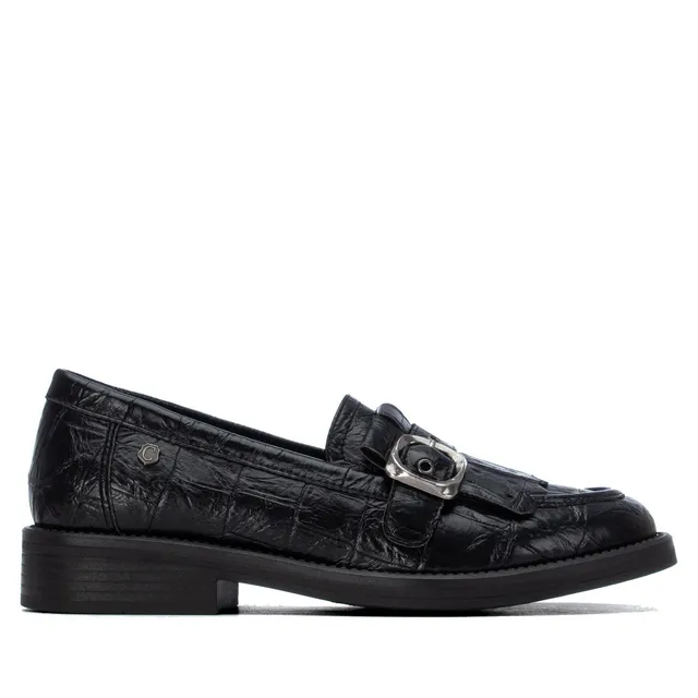 Carmela 16435601 mocassins femme noir plat