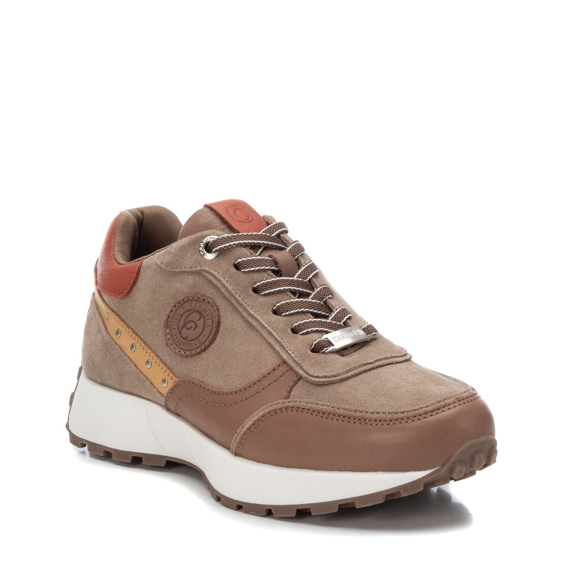 Carmela 16010003 baskets femme marron cuir lacets