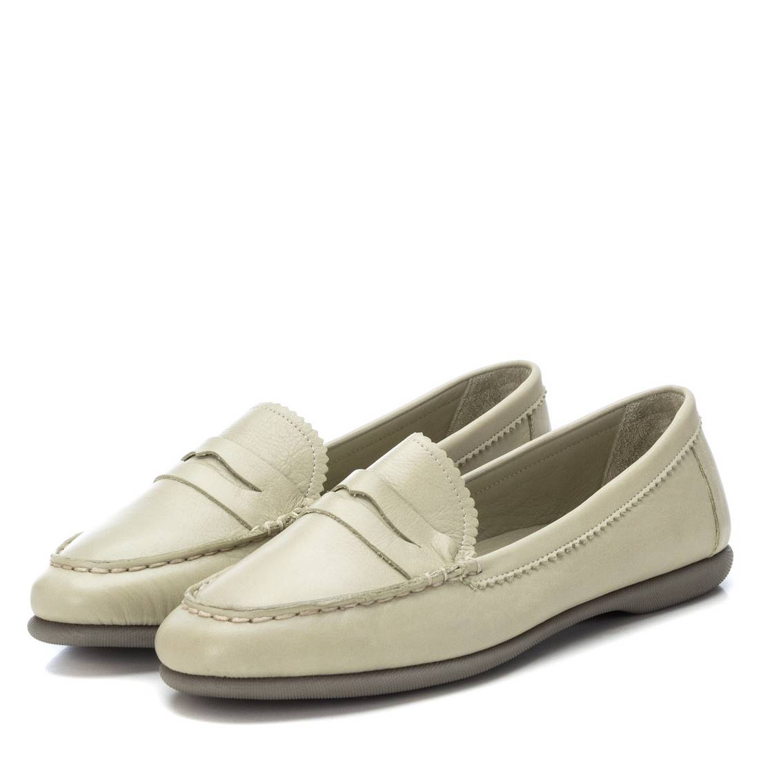 Carmela 16061111 mocassin cuir vert talon plat