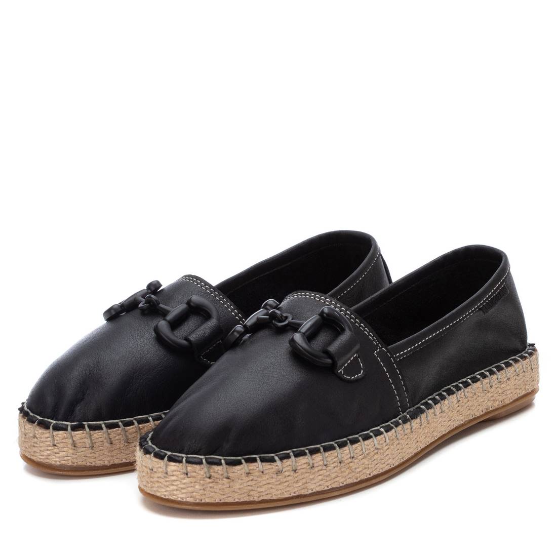Carmela 160506 16050606 espadrilles noires cuir jute
