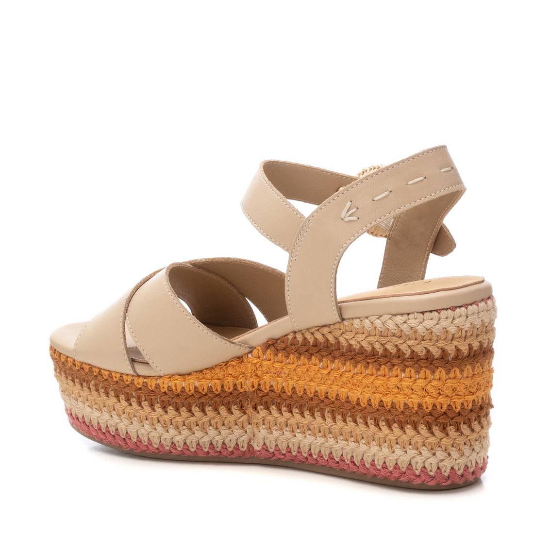 Carmela 16223806 sandale cuir beige compensée 8 cm