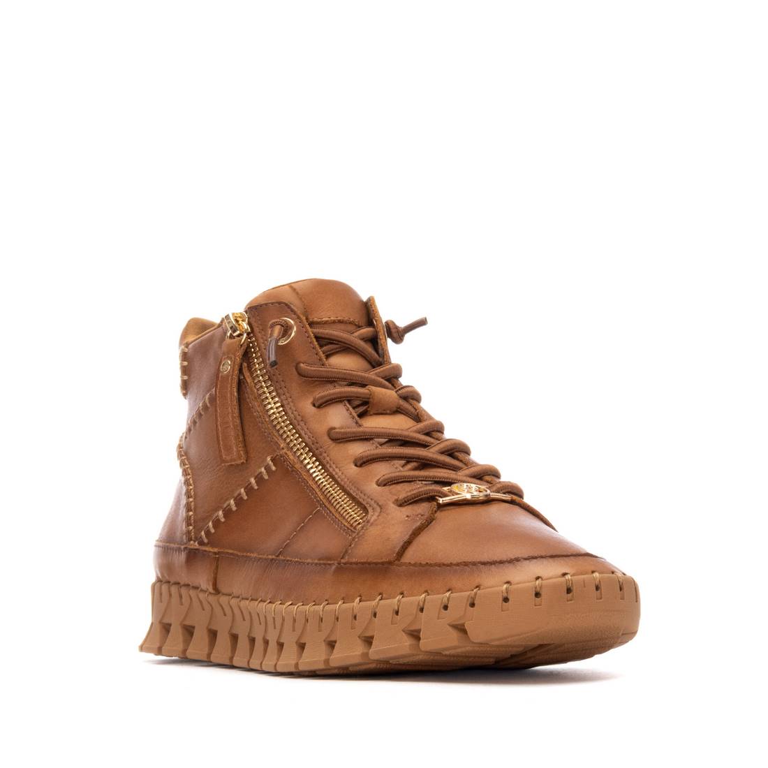 Carmela 16270801 bottines cuir camel femme