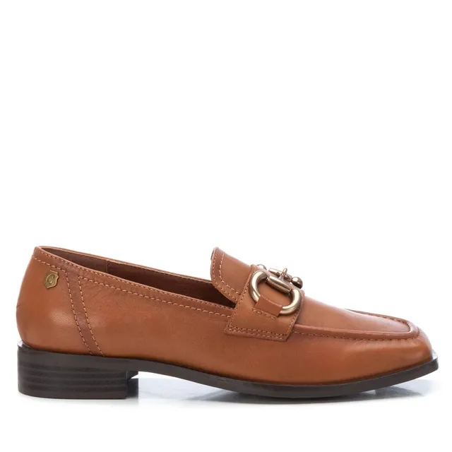 Carmela 16123401 mocassin cuir marron bout carré