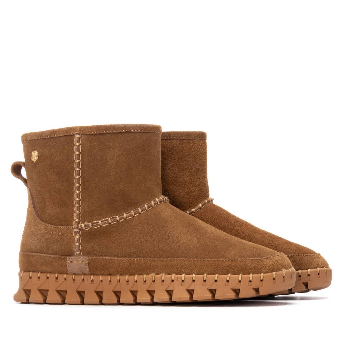 Carmela 16252901 bottines camel fourrées en cuir