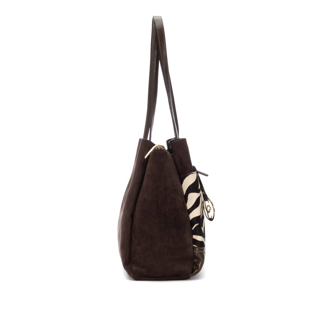 Carmela 18618301 sac femme marron textile zippé