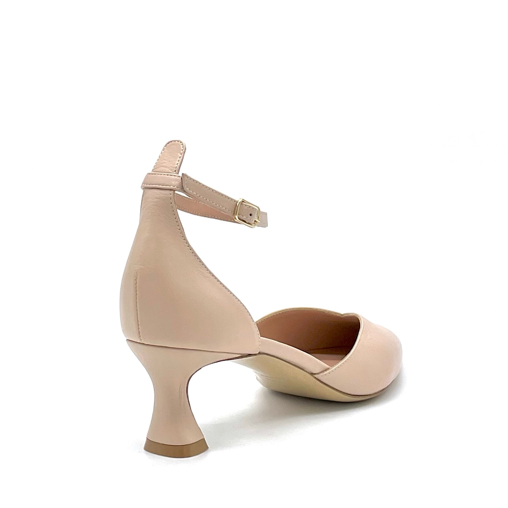 ELATA 14145 escarpins d'orsay cuir nude talon 5,5 cm