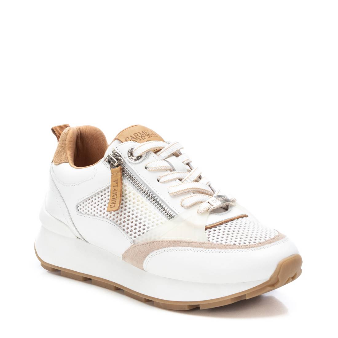Carmela 16044401 baskets femme blanc cuir