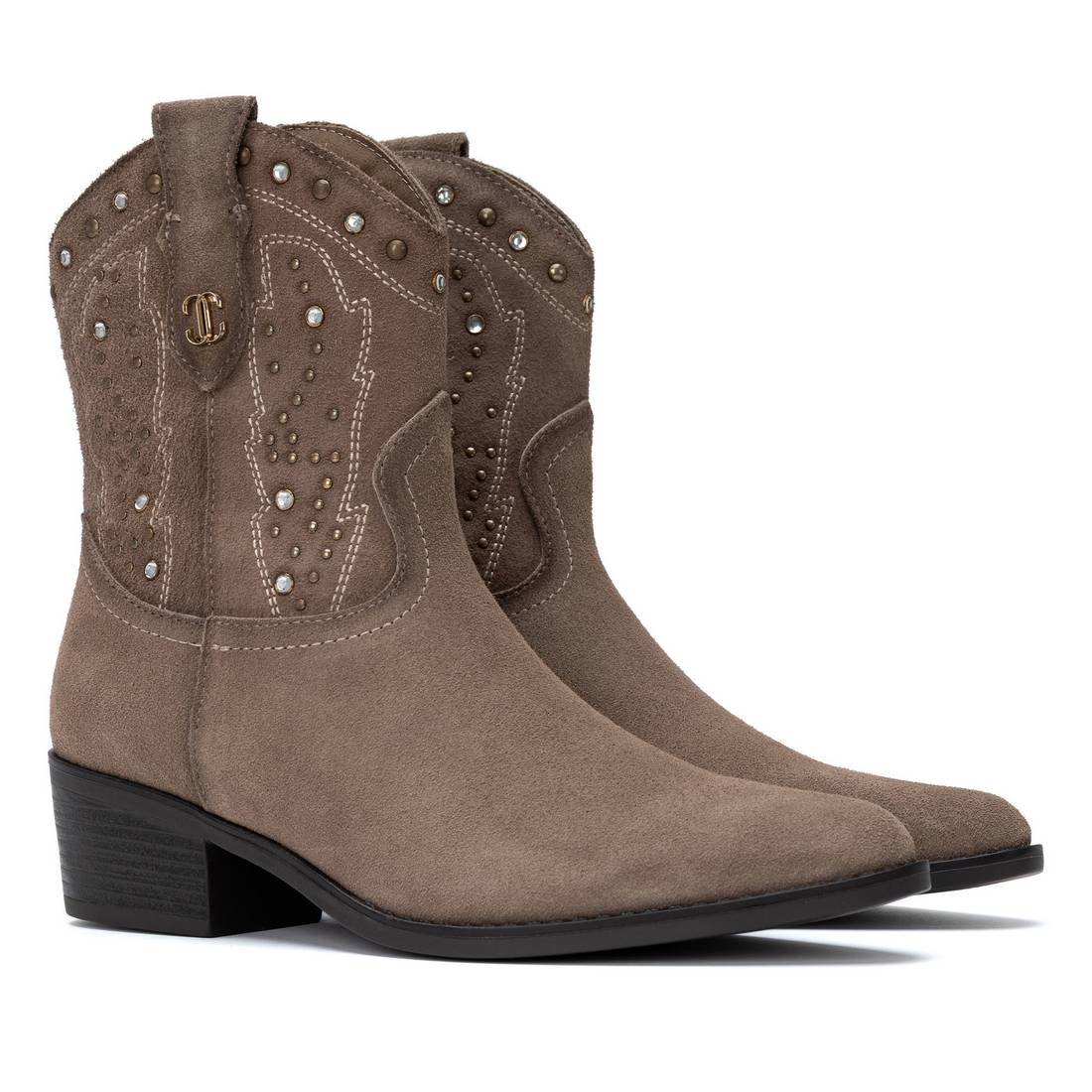 Carmela 16424803 bottine cuir taupe talon bas 35-41