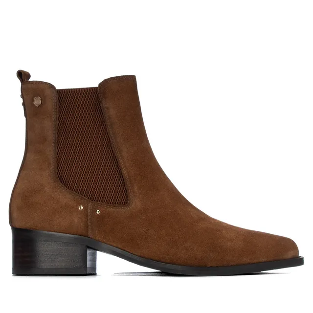 Carmela 16414303 bottines camel cuir talon bas