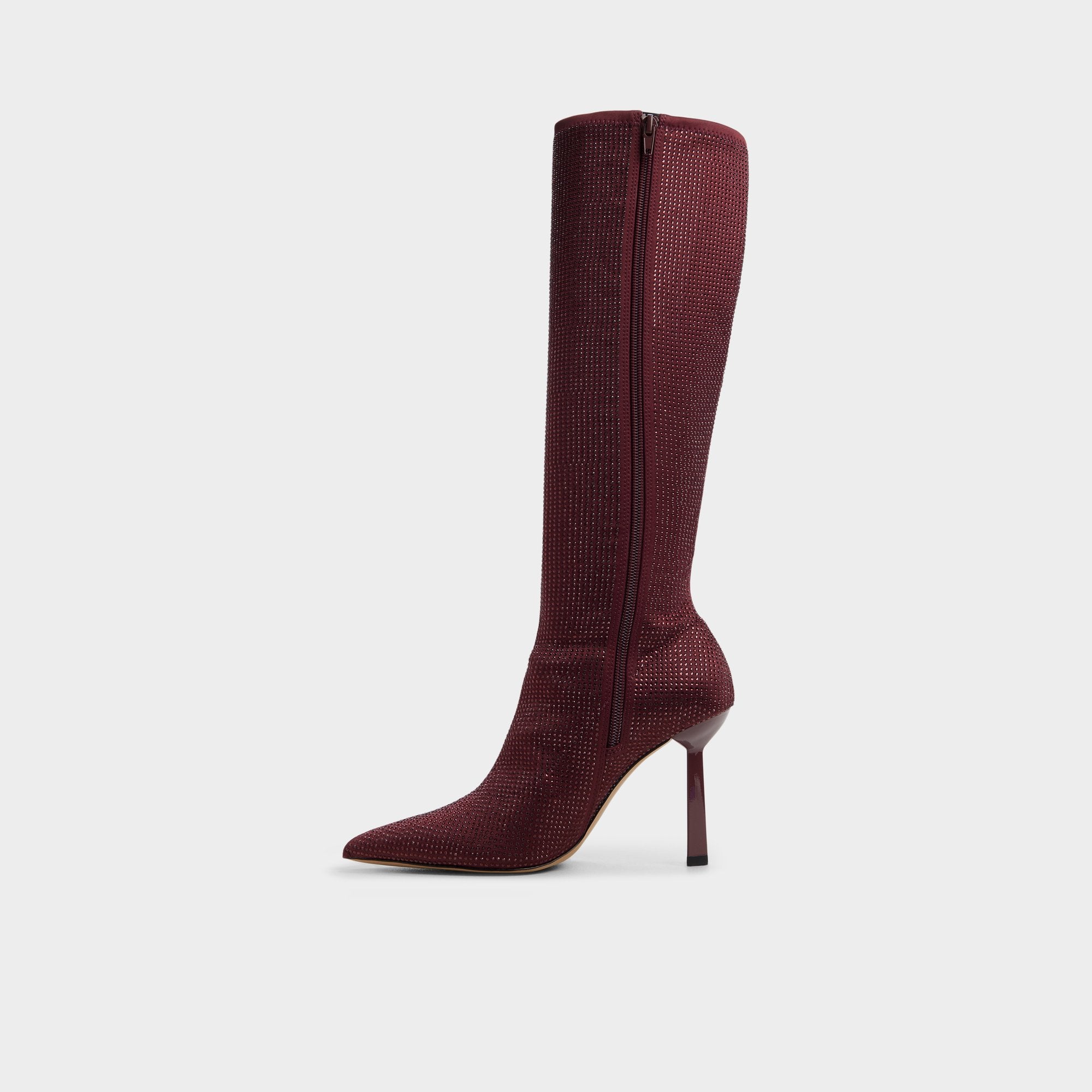 ALDO Innez bottes hautes satin bordeaux strass