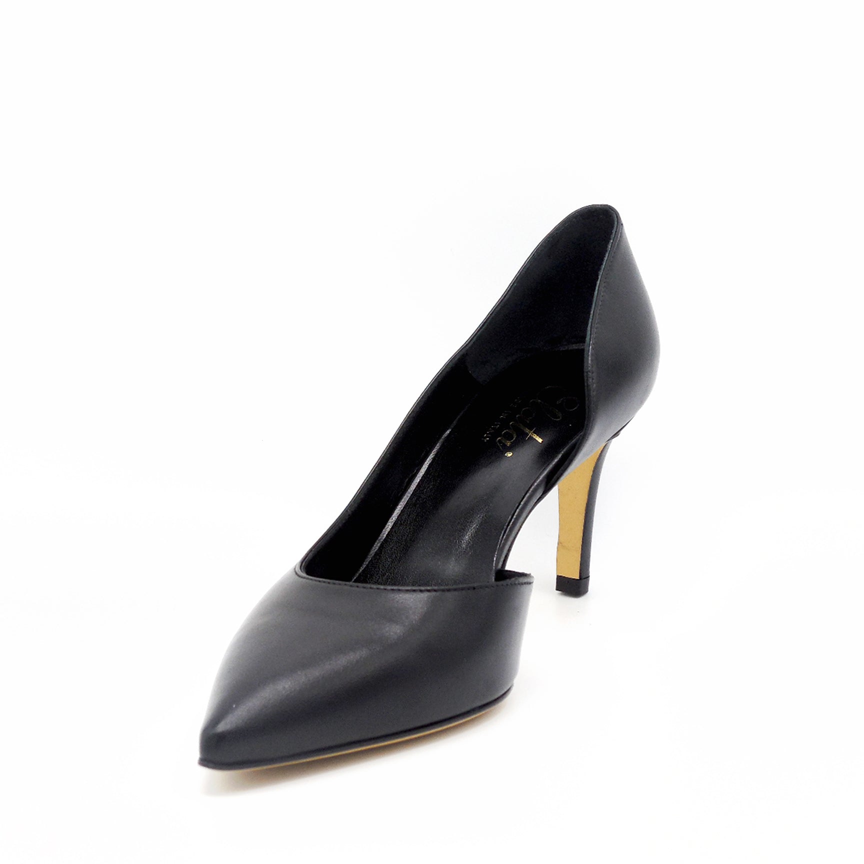 ELATA 17142 escarpin cuir noir talon 7,5 cm