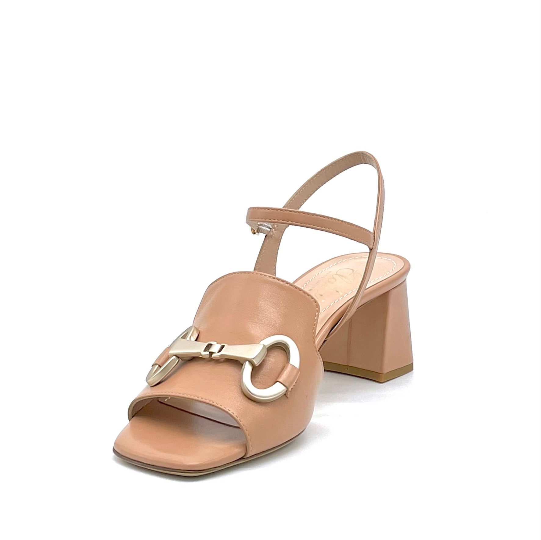 Elata 12128 sandales cuir cognac talon 5,5 cm