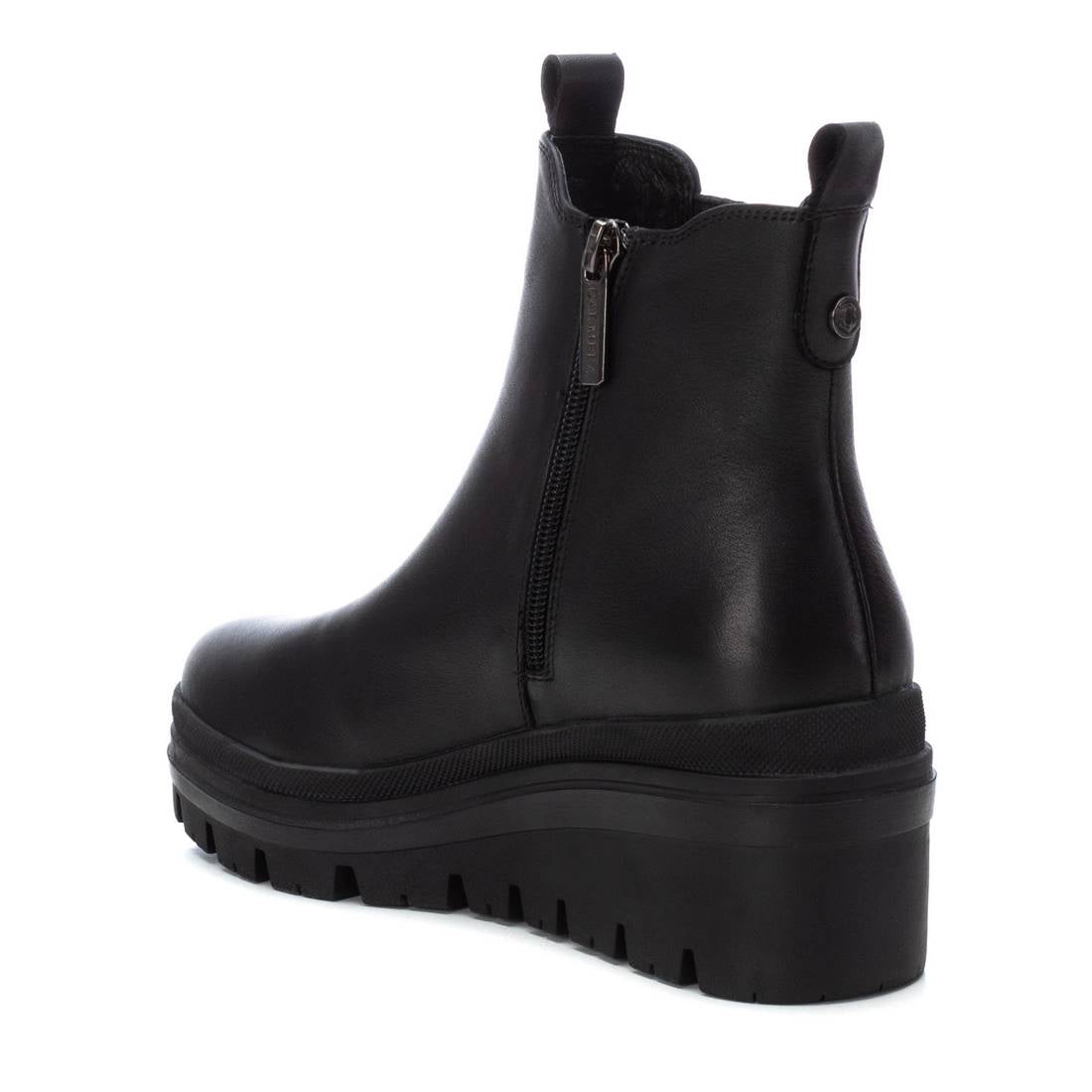 Carmela 16019101 bottines chelsea cuir noir compensé