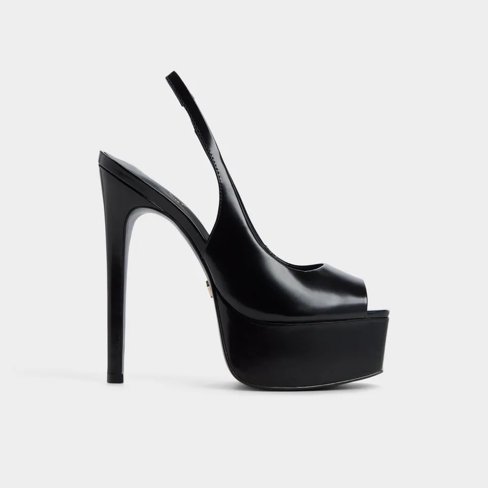 ALDO Thanlinie escarpins noirs plateforme cuir
