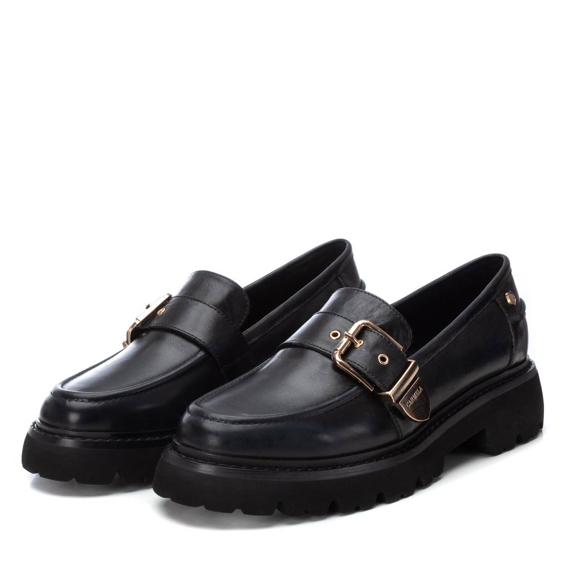 Carmela 16190701 mocassin femme noir cuir véritable