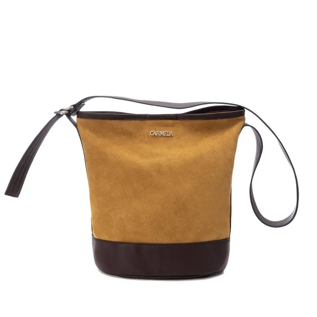 Carmela 18601602 sac bandoulière jaune cuir suède