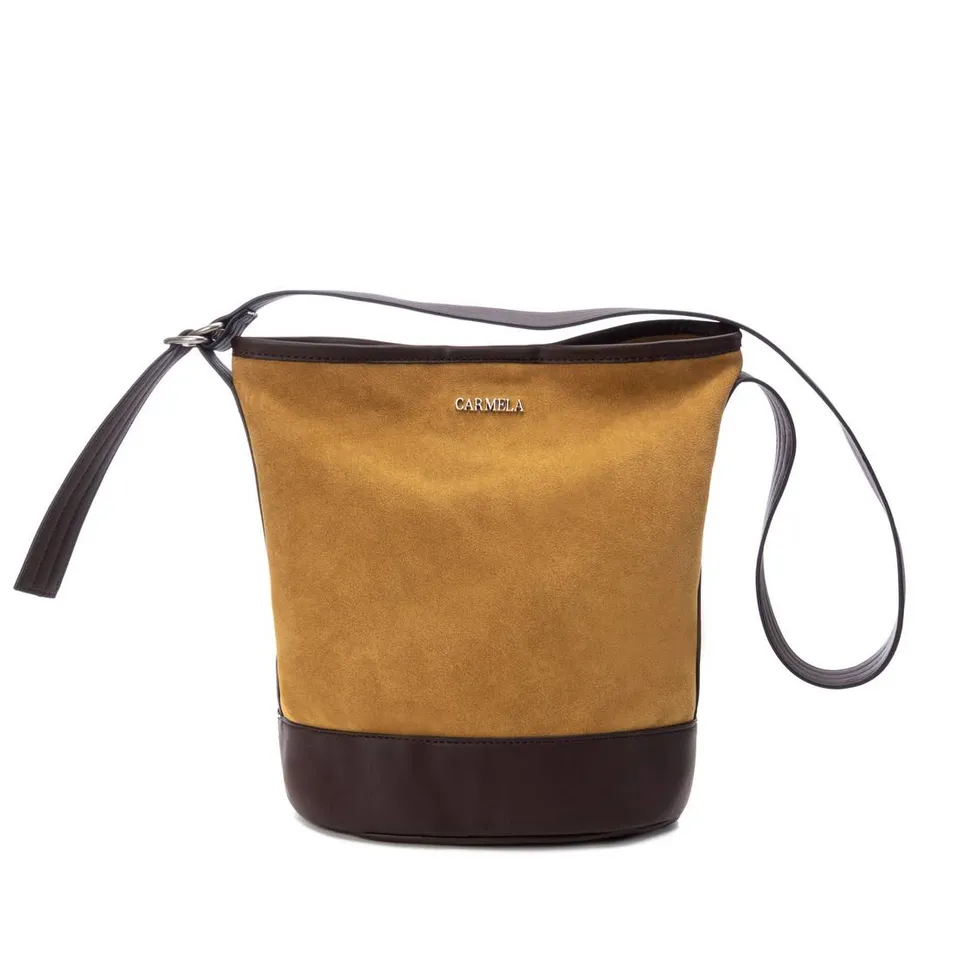 Carmela 18601602 sac bandoulière jaune cuir suède