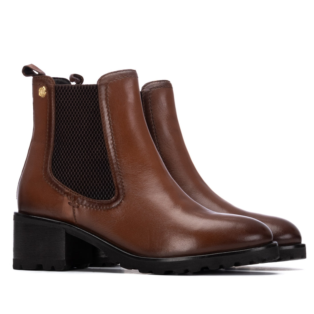 Carmela 16400002 bottines cuir camel talon