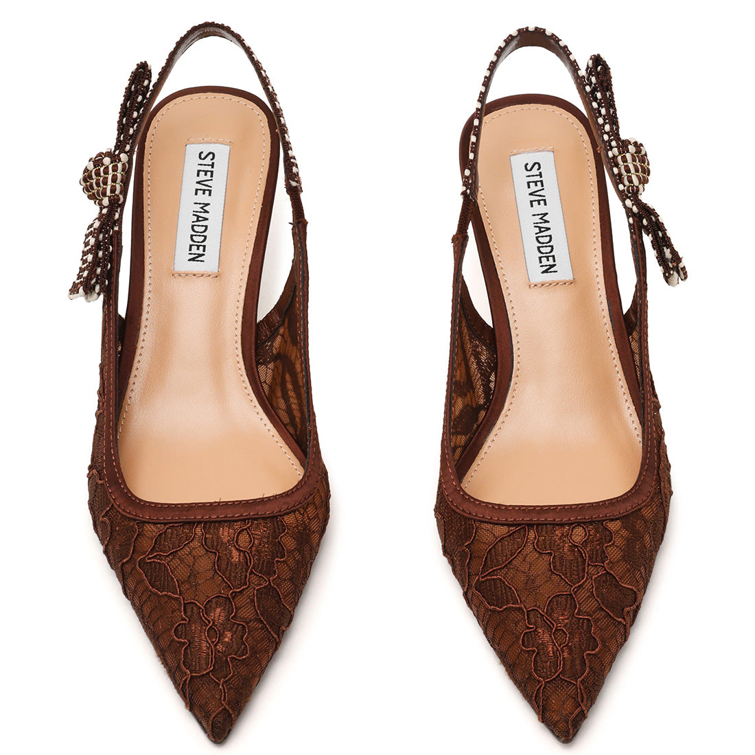 Steve Madden Ensemble escarpins marron dentelle talon 7 cm
