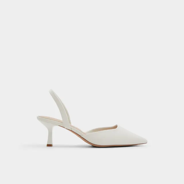 ALDO Gavedessi escarpins blancs talon kitten
