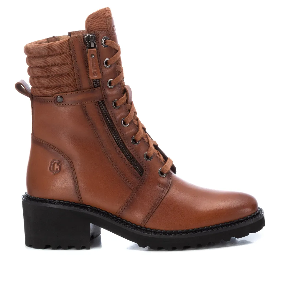 Carmela 16003602 bottine femme cuir marron militaire
