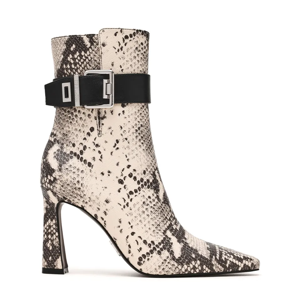 Steve Madden Sultri Bootie bottines serpent noir talon 8 cm