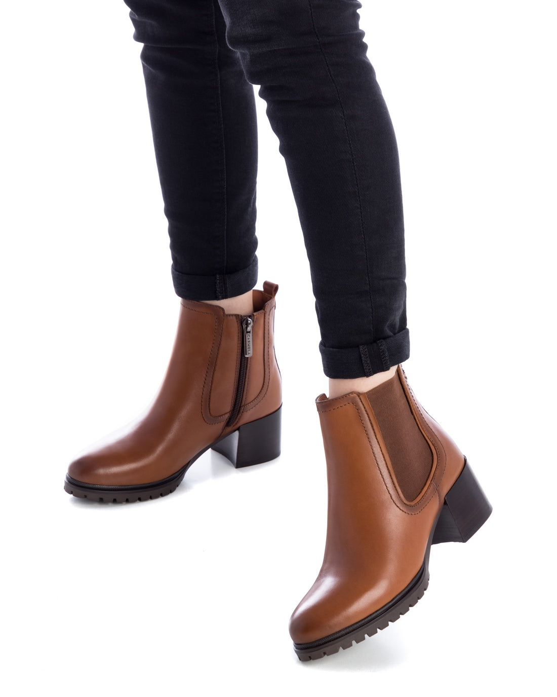 Carmela 16004403 boots chelsea cuir marron 6 cm
