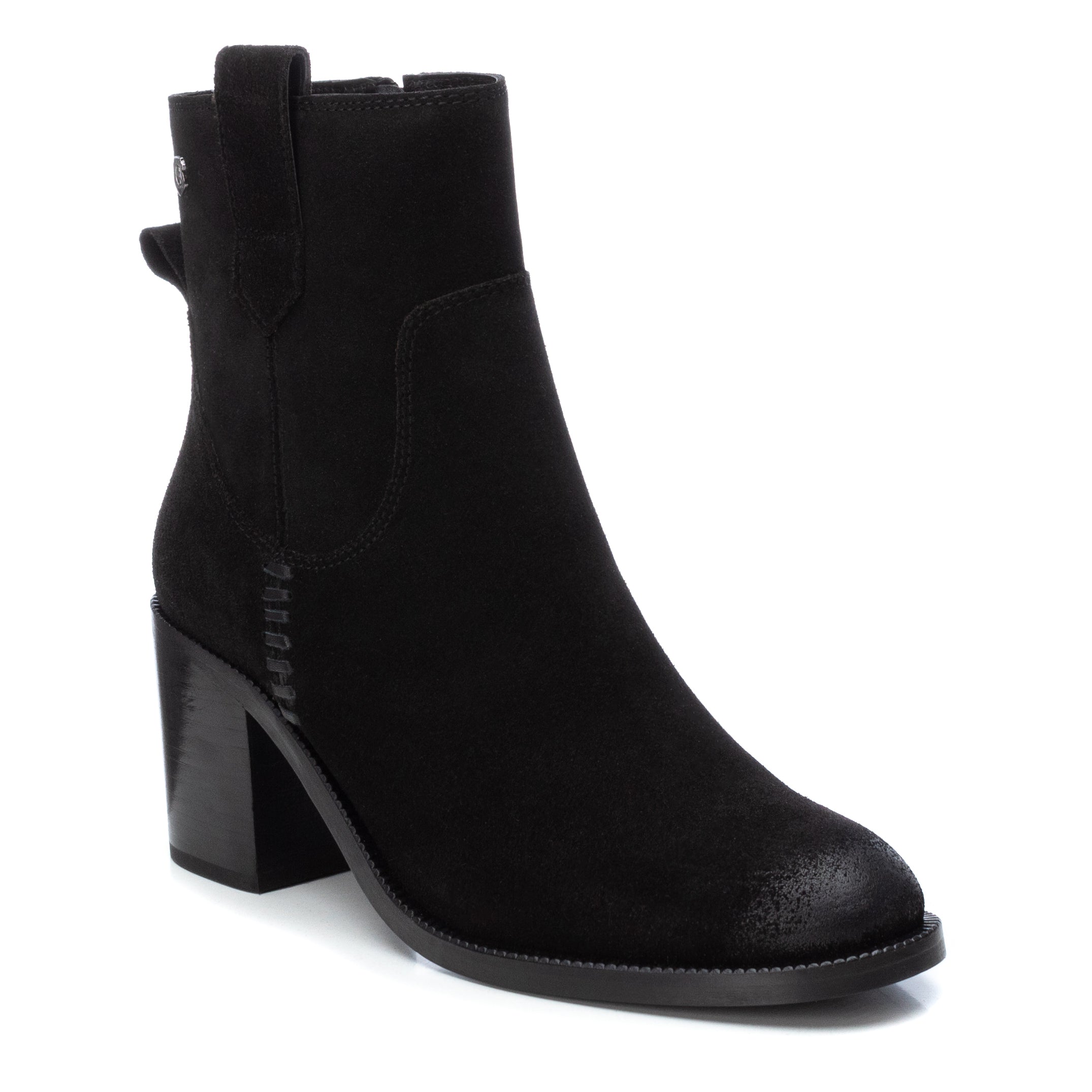 Carmela 16006003 bottines suède noir talon 7 cm