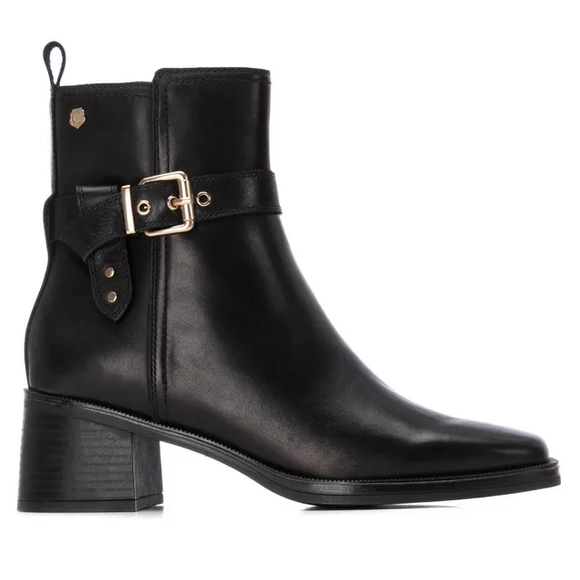 Carmela 16254102 bottine femme noir cuir talon moyen