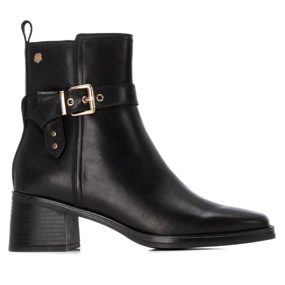 Carmela 16254102 bottine femme noir cuir talon moyen