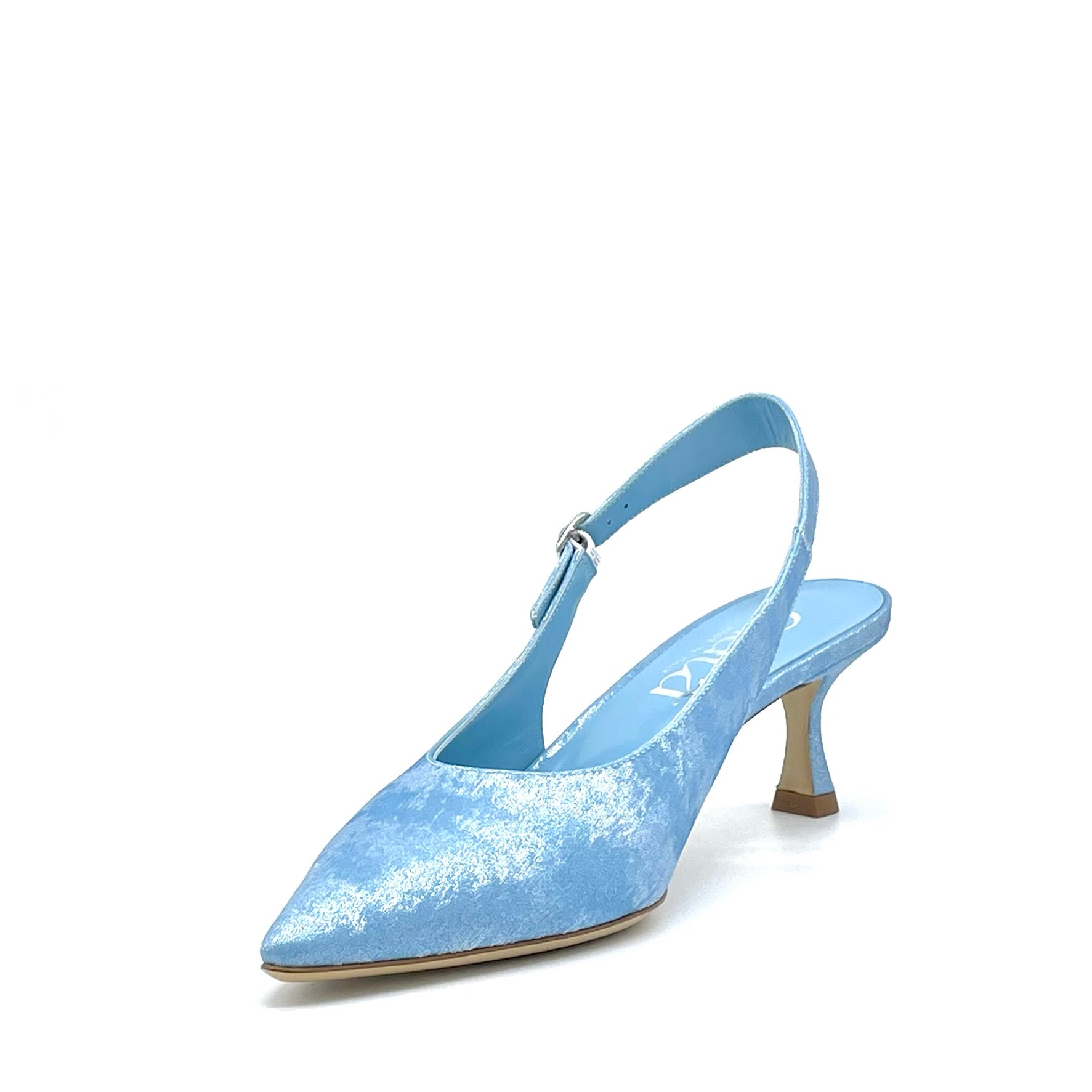 ELATA 15111 escarpins slingback satin ciel