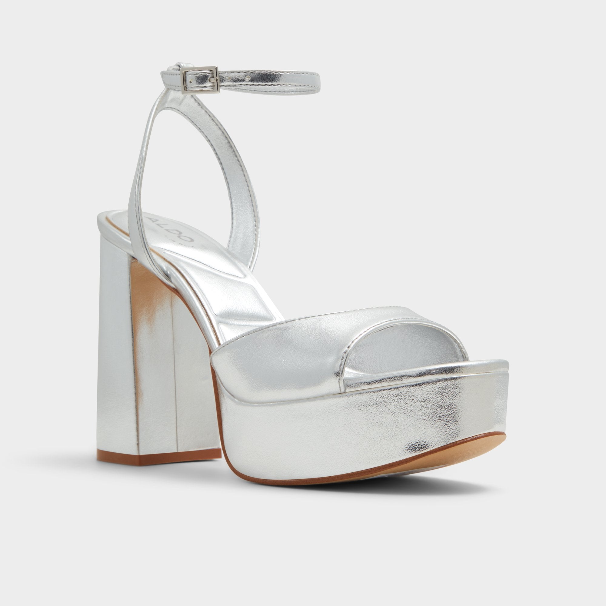 ALDO Valoria sandales talon femme argent plateforme