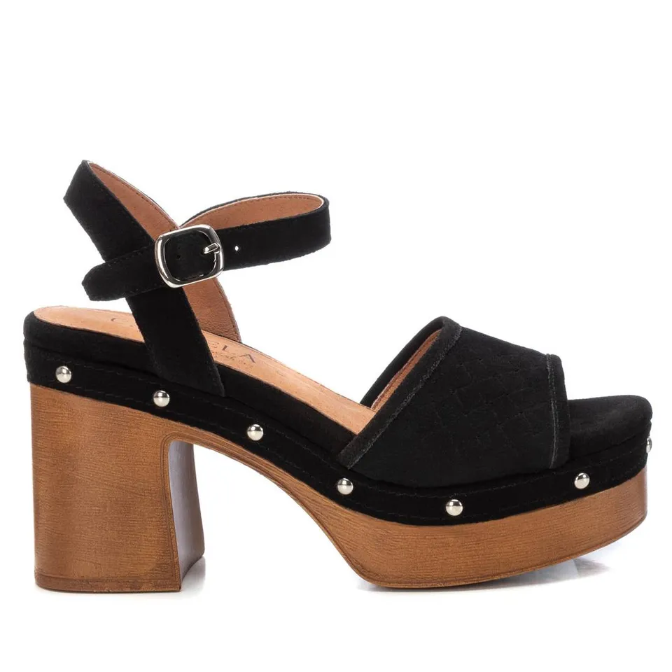 Carmela 16062307 sandale cuir noir talon 10cm