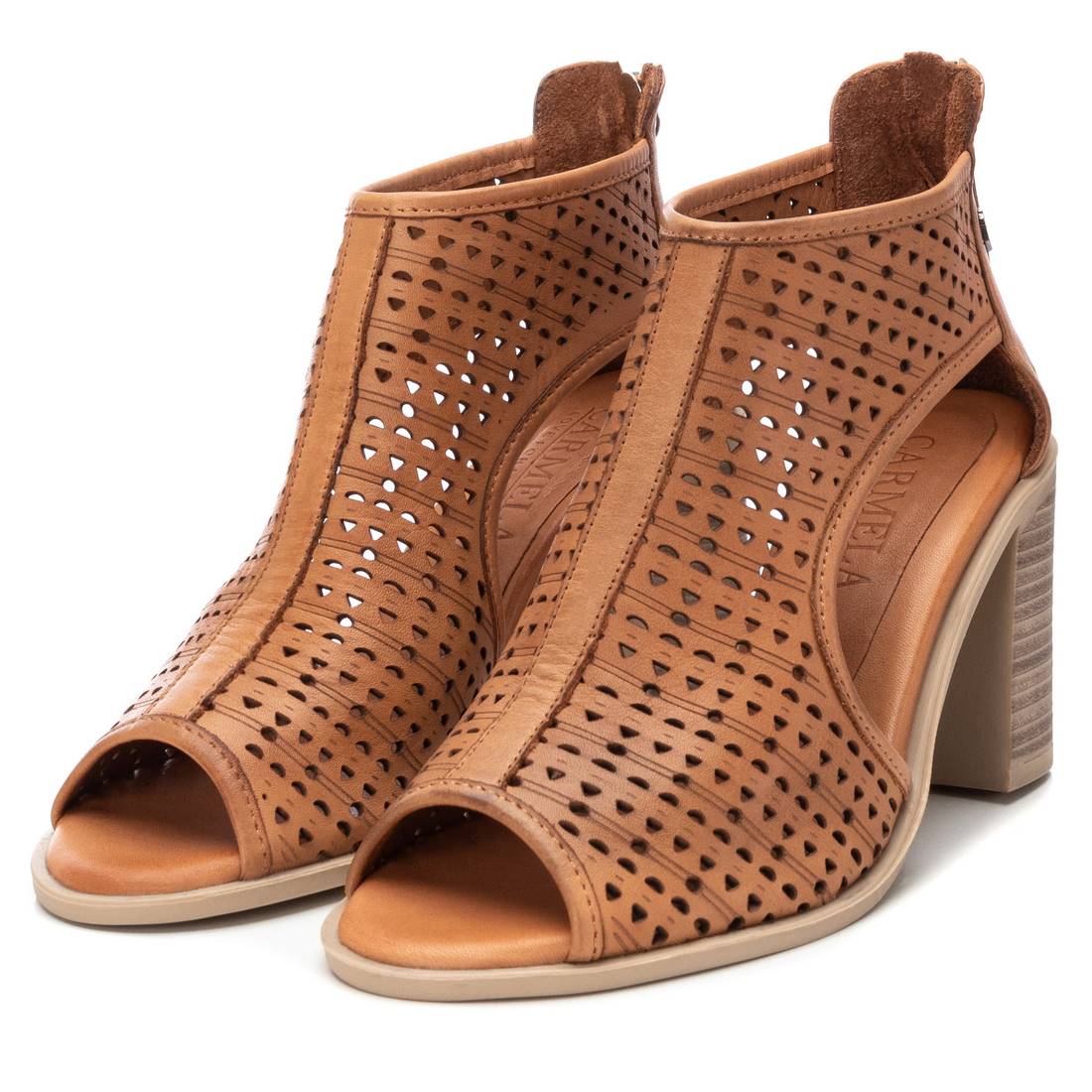 Carmela 16135401 sandales femme cuir marron talon