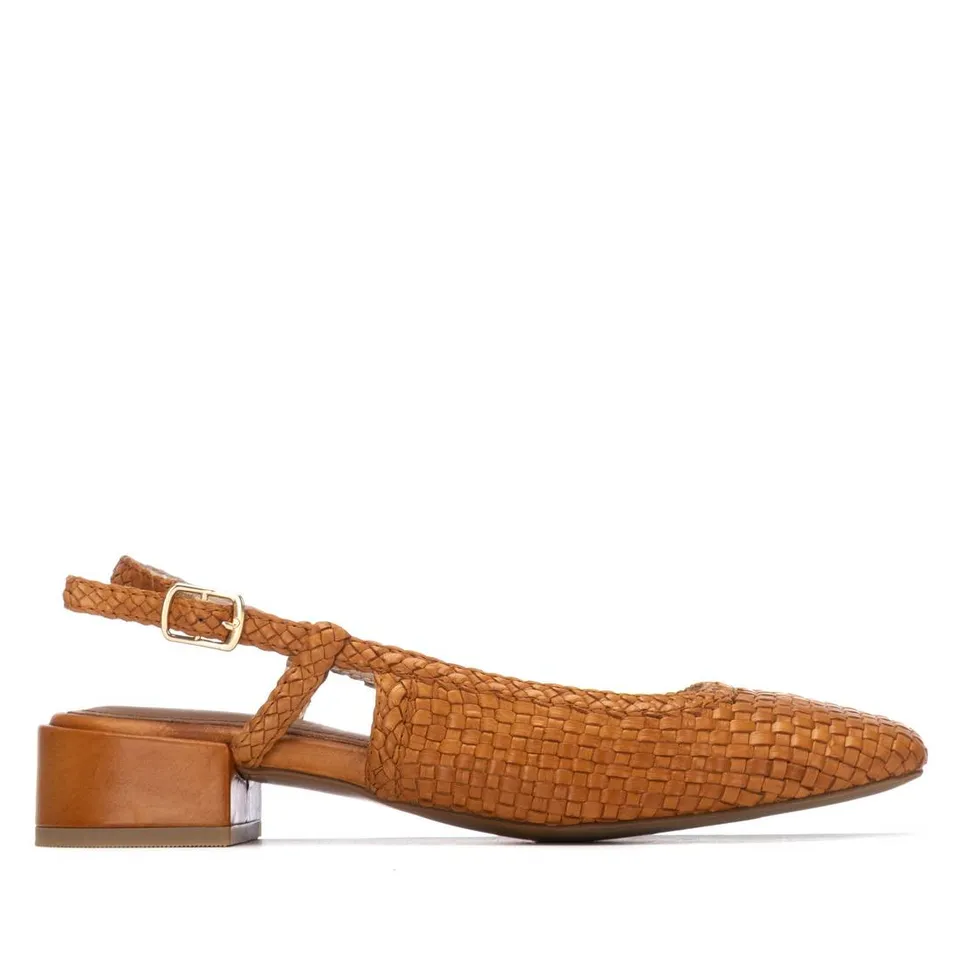 Carmela 16329701 ballerines femme camel cuir tressé plat