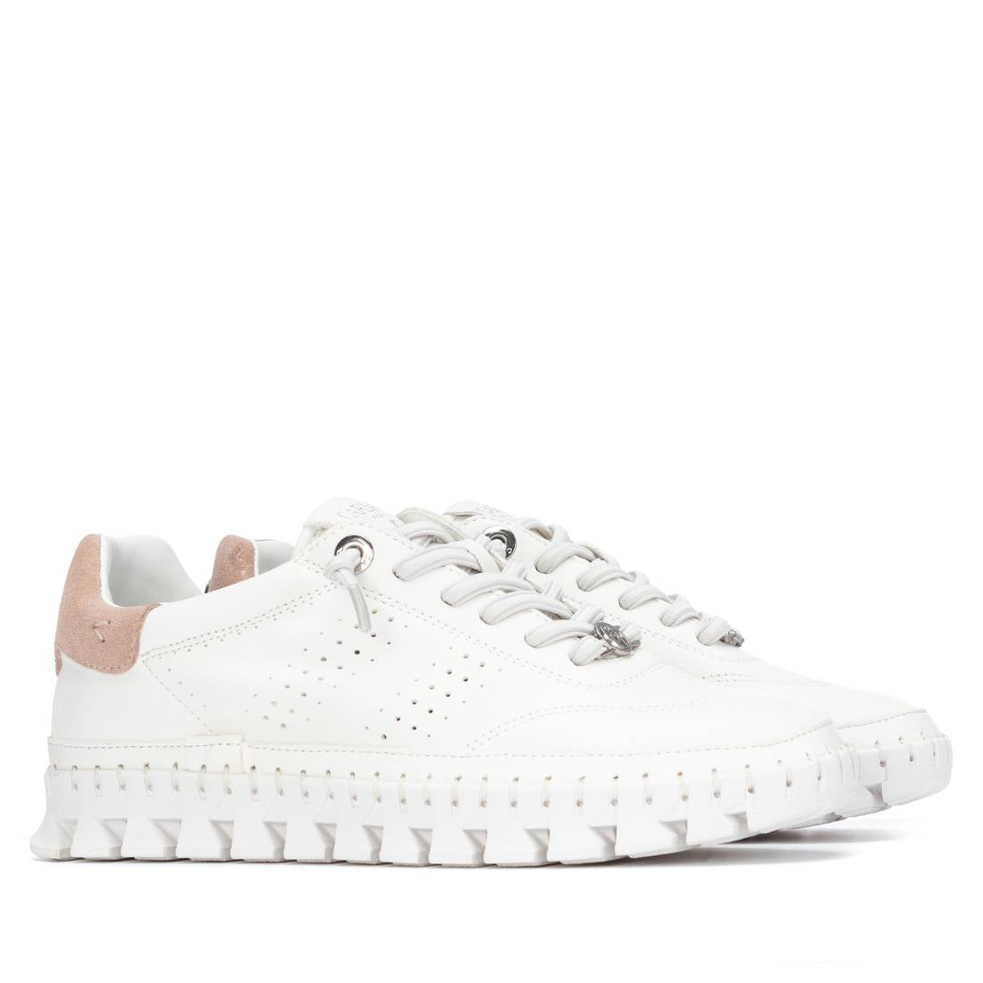 Carmela 16310701 baskets femme blanc cuir plat