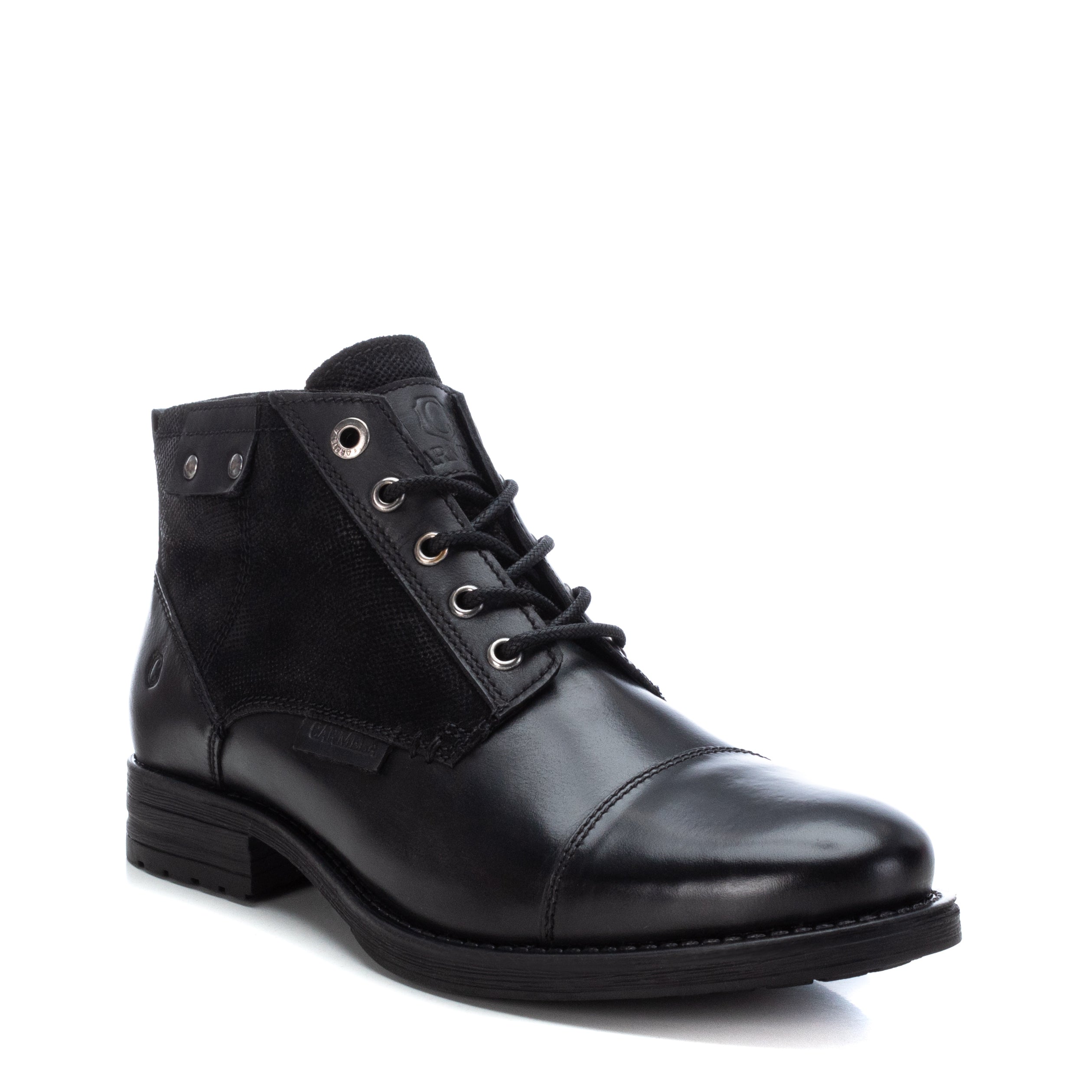 Carmela 16007801 bottines homme noir cuir zip