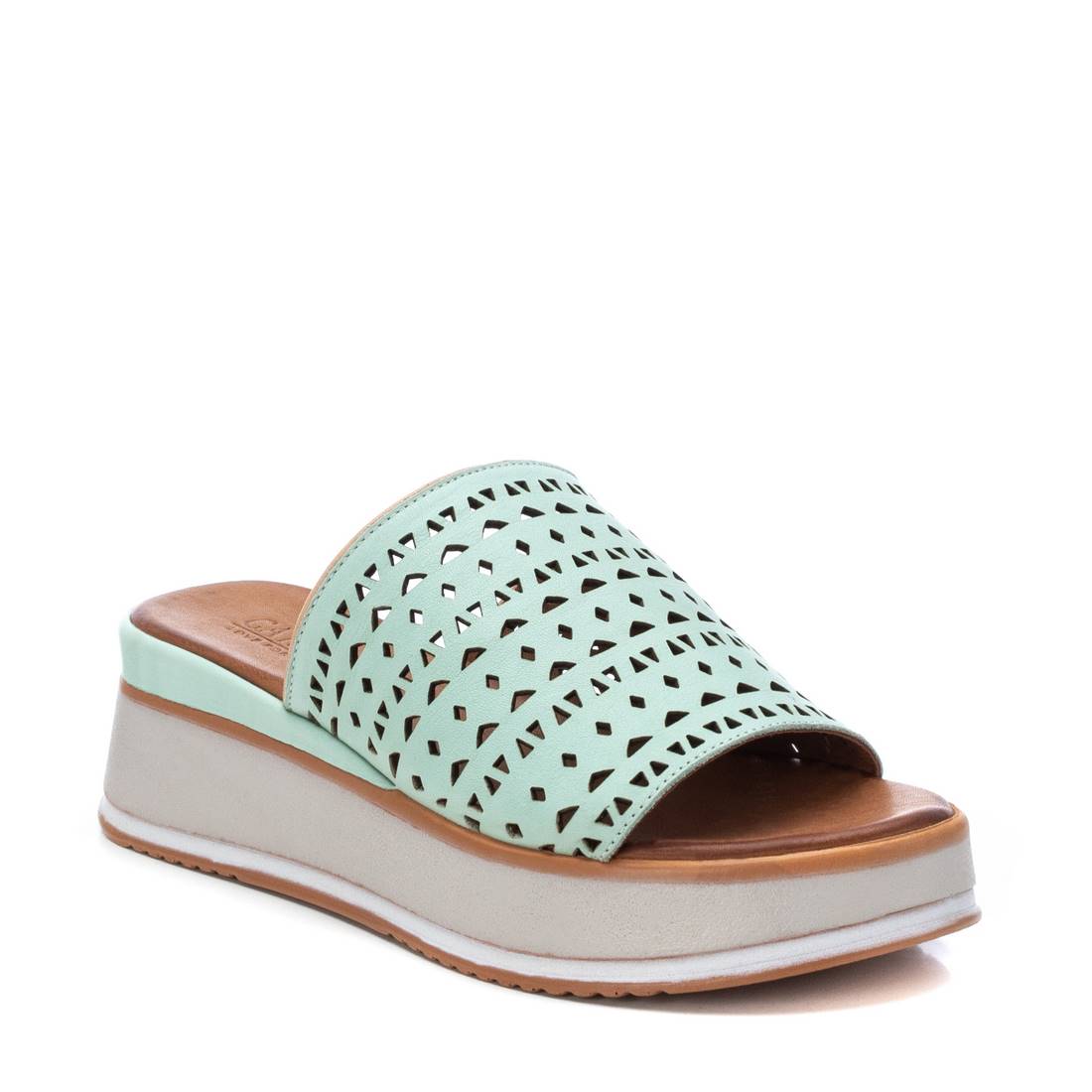 Carmela 16064504 sandales compensées cuir vertes