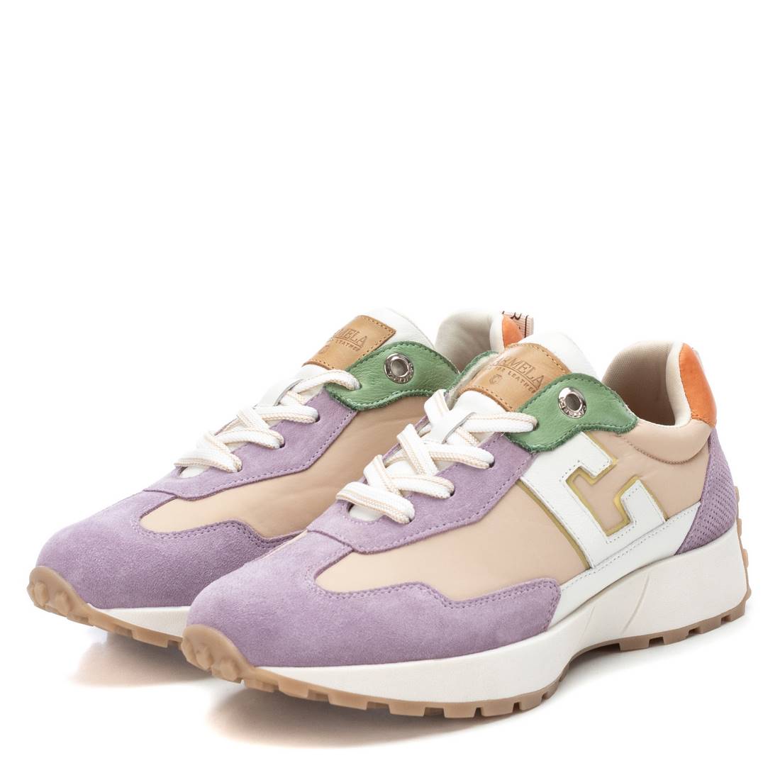Carmela 16066406 baskets cuir violet pastel