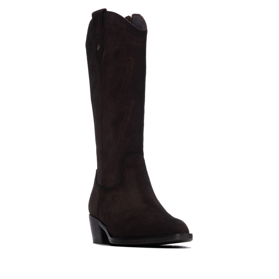 Carmela 16438101 botte marron suède talon bas