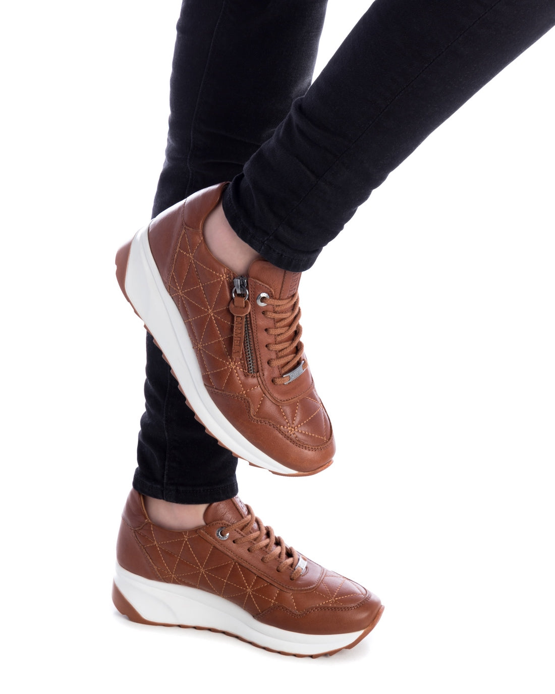 Carmela 16020903 basket femme marron cuir véritable