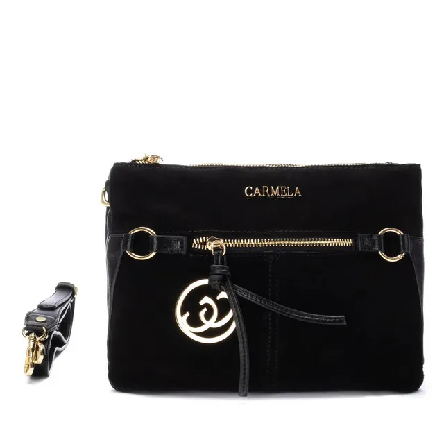 Carmela 18617403 sac bandoulière cuir noir 23 cm