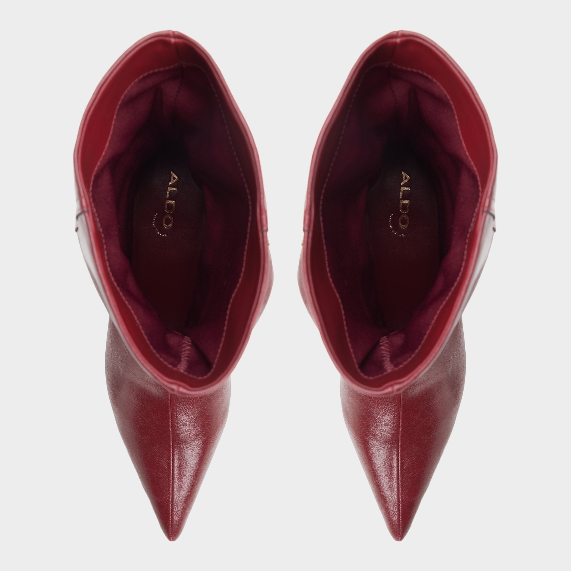 Aldo Calain bottes compensées bordeaux mi-mollet