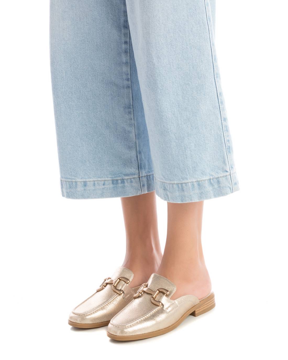 Carmela 16150505 mule doree cuir suede slipper
