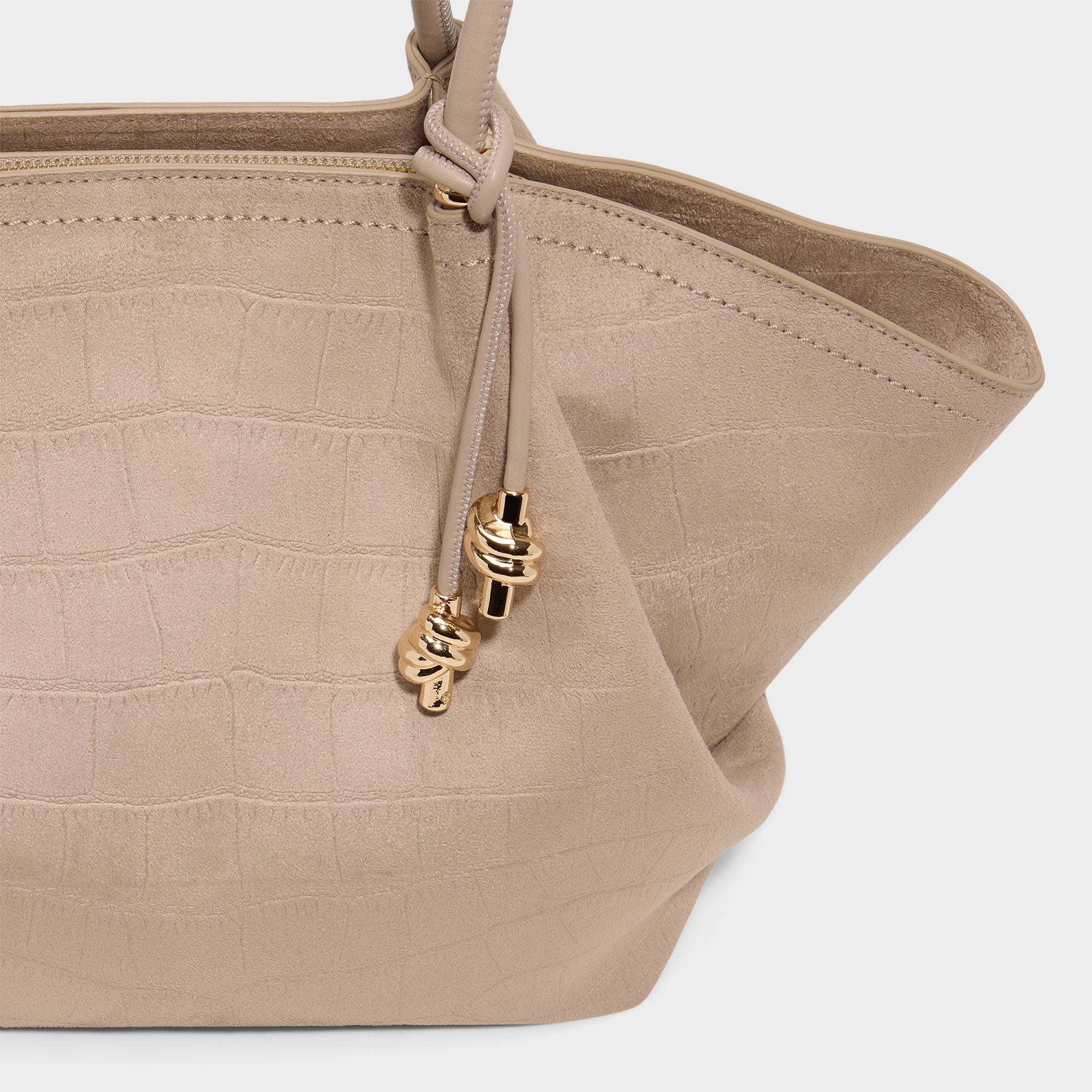 ALDO The Power Tote sac cabas beige effet croco