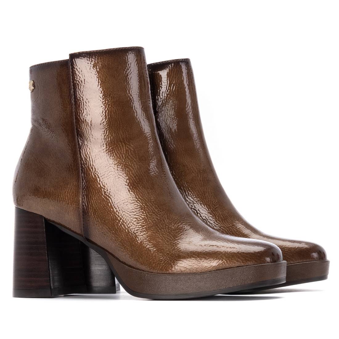 Carmela 16271901 bottine vernie taupe talon haut