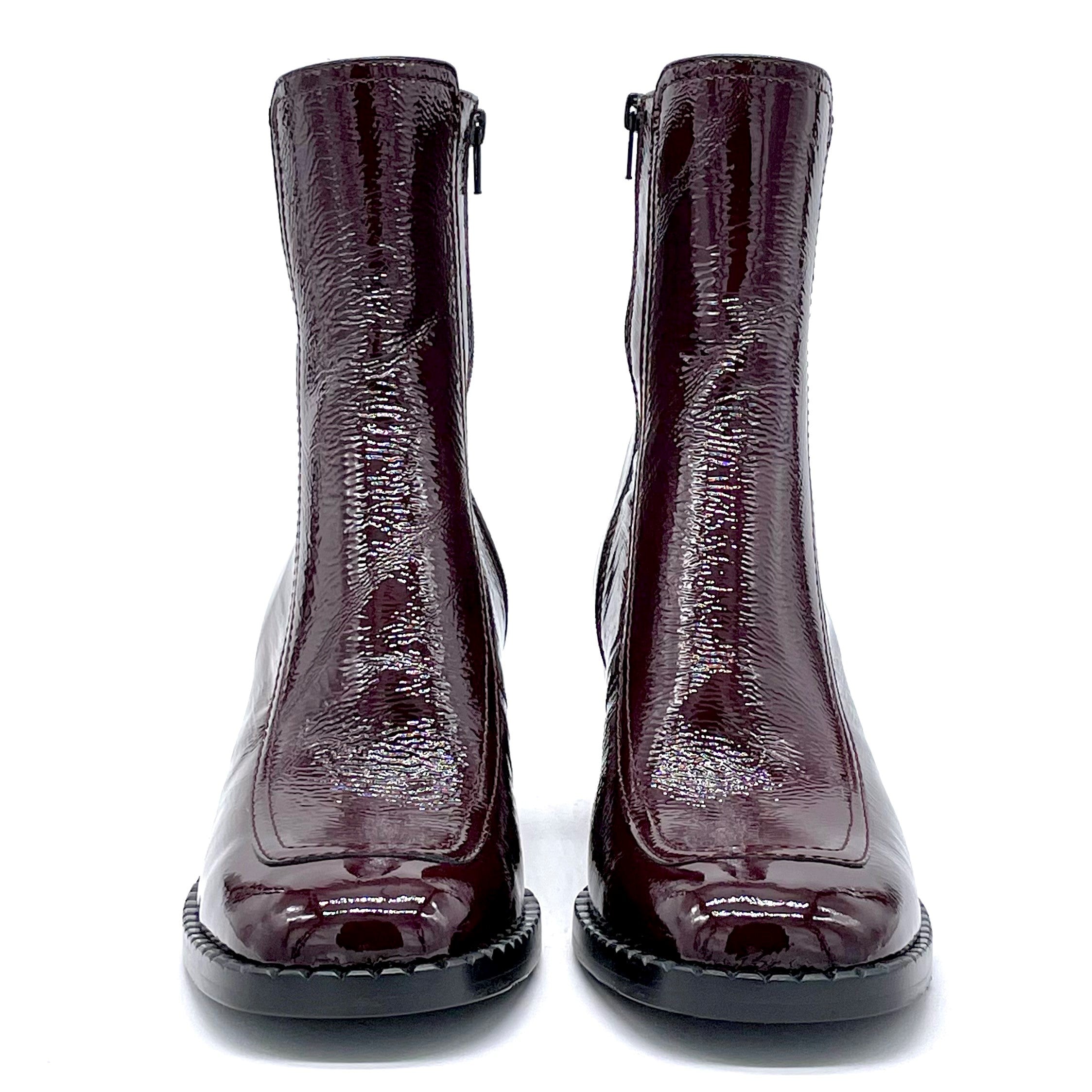 Elata 51504 bottines vernis bordeaux talon 6 cm